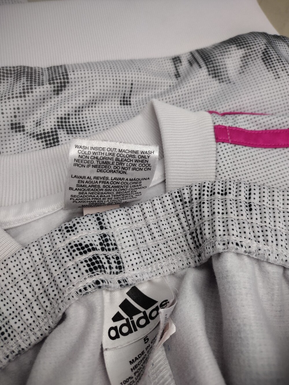 Adidas Floral Girl's Track Jacket & Pants kid's size 5 - Picture 8 of 9